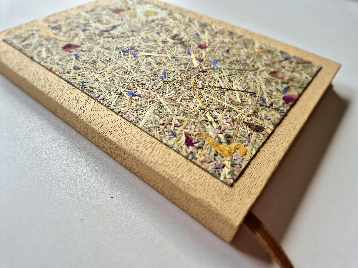 Sweet Nostalgia Standard A5 Journal Bamboo | Alpine Hay and Flower Petals