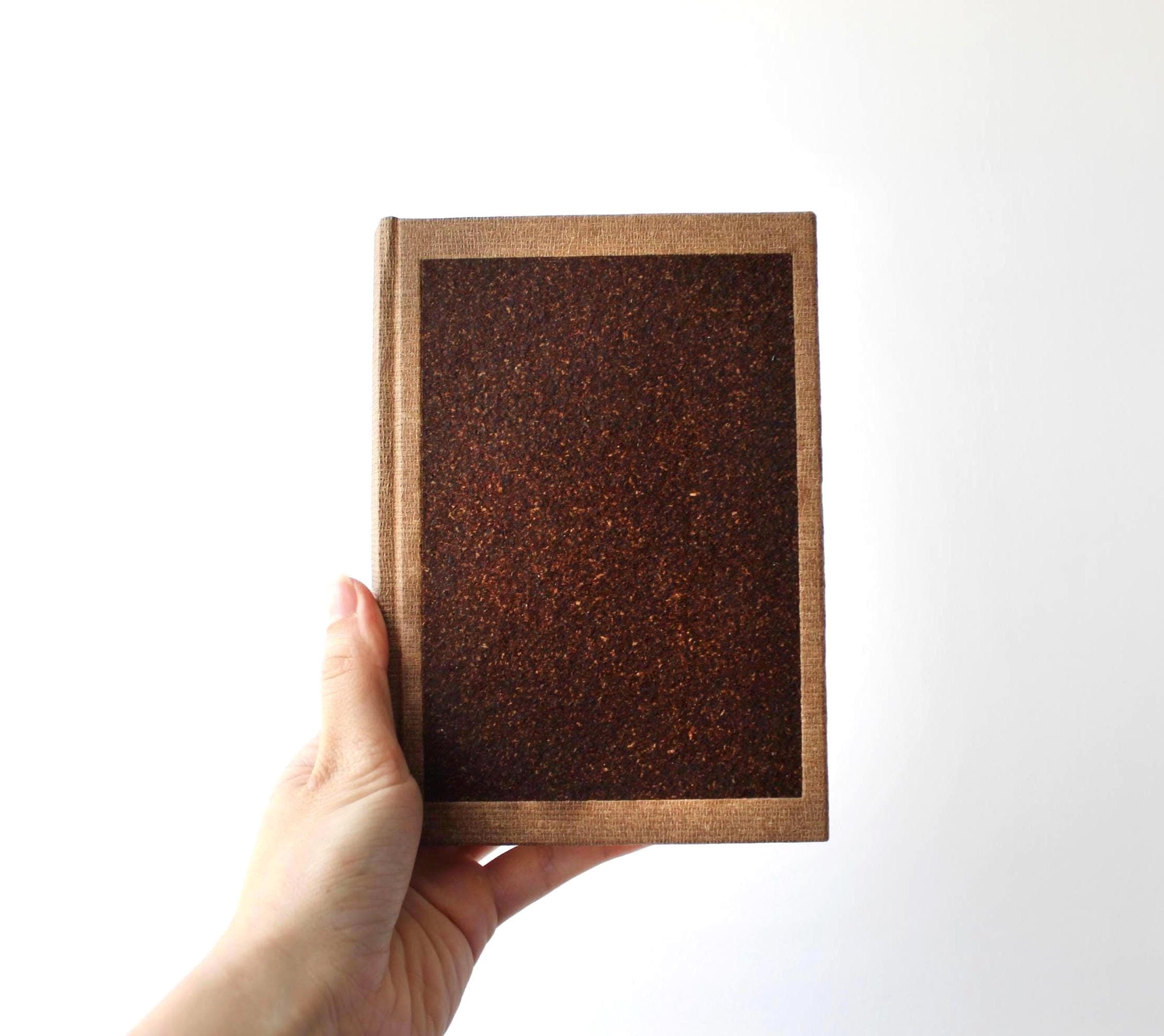 Beige Aroma Cover Coffee Leather Handmade Journal | Pocket A6 Intimate Diary