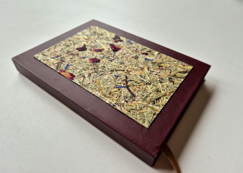 Sweet Nostalgia Pocket-Size A6 Journal Red | Alpine Hay and Flower Petals