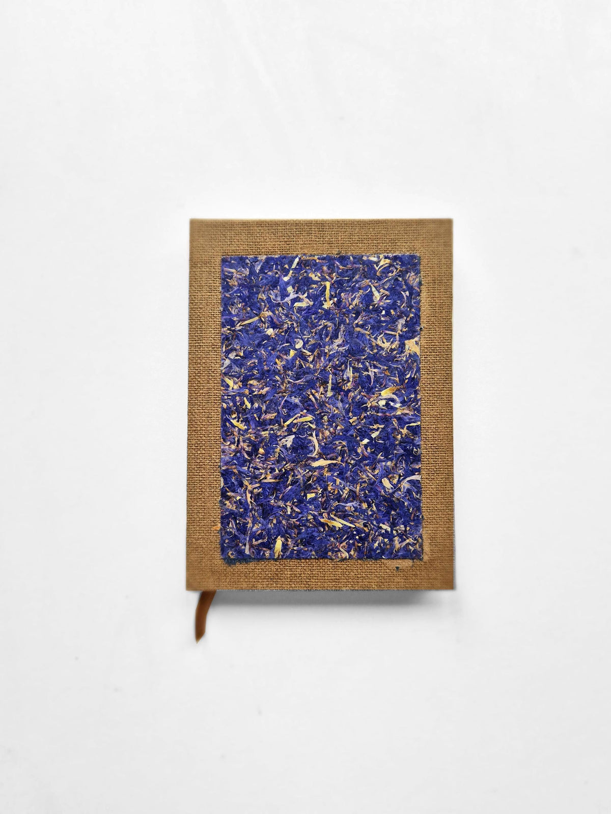 Azure Serenity Pocket-Size A6 Journal Brown | Cornflower Blue Sunflower Petals