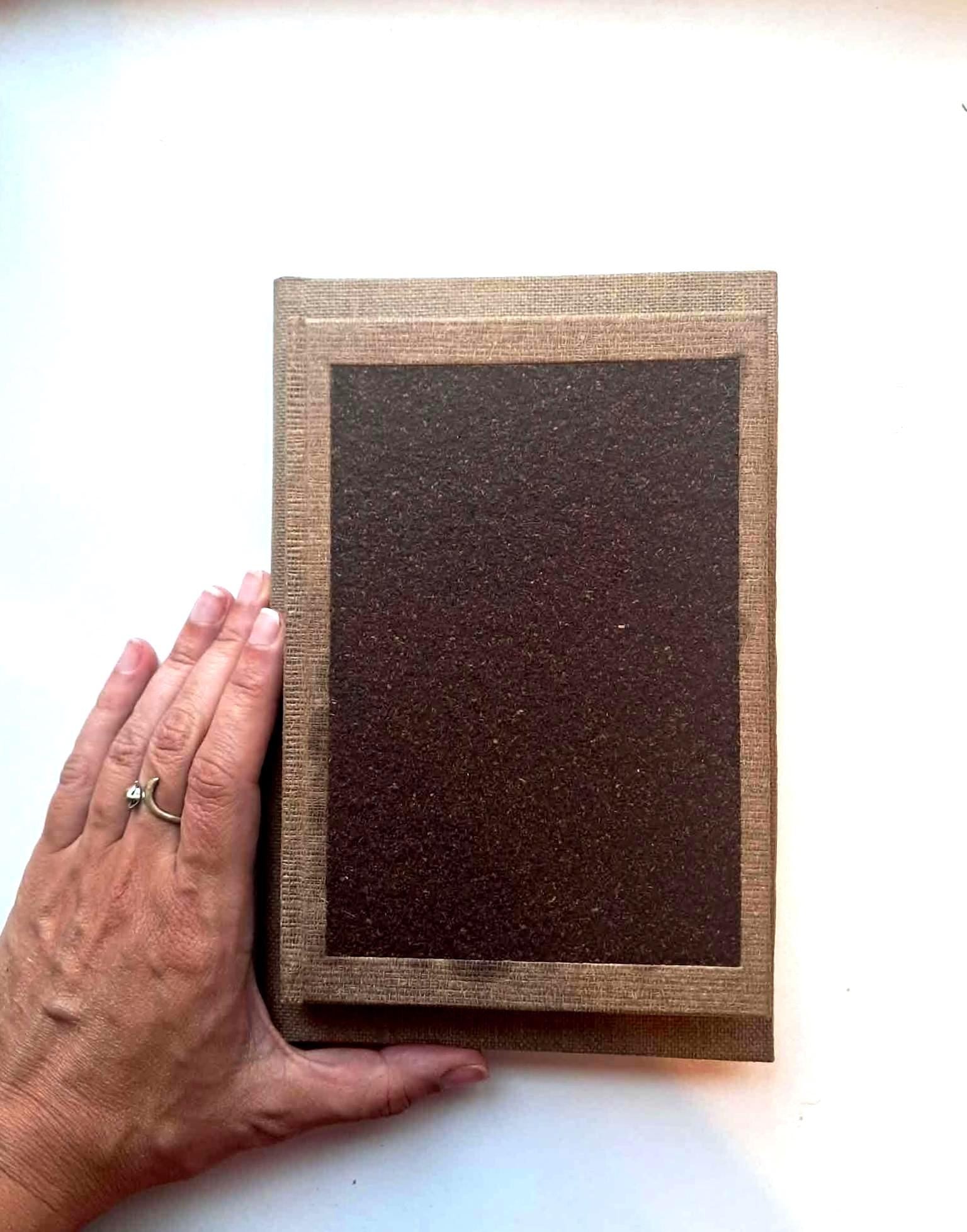 Beige Portrait Aroma Cover Coffee Leather Handmade Journal | Standard A5 Workbook