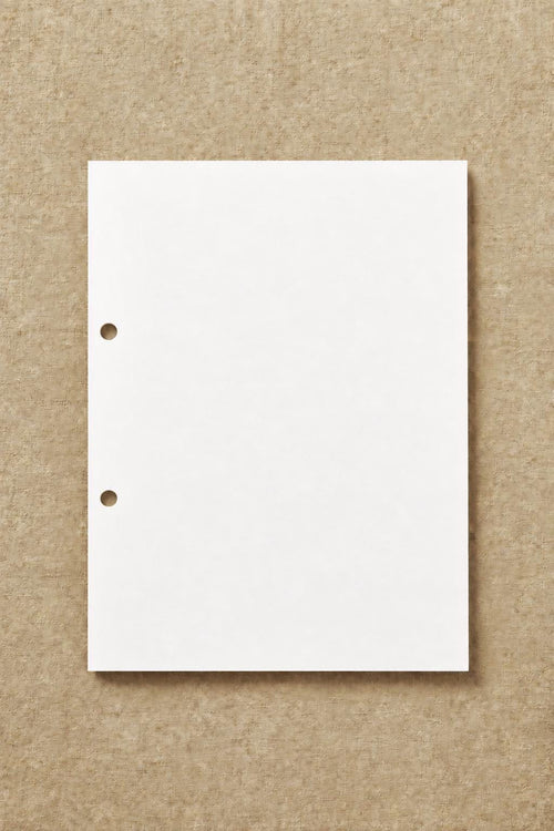 50-page Refill Insert A5 | Pre-punched 2-hole Soft Ivory Paper Block