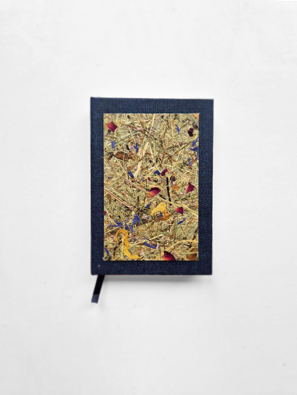 Sweet Nostalgia Pocket-Size A6 Journal Blue | Alpine Hay and Flower Petals