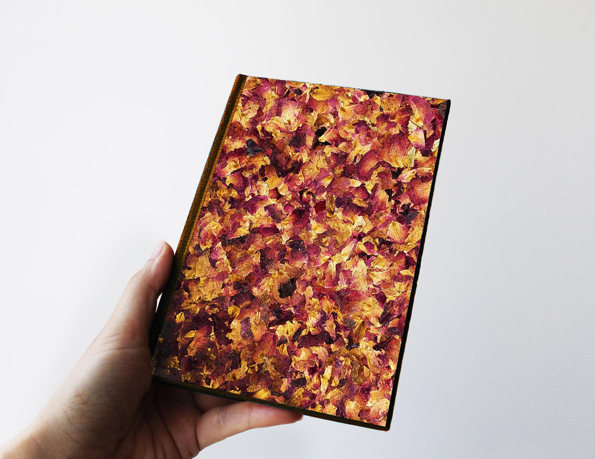 PRE-ORDER Aroma Cover Rose Petals Handmade Journal | Pressed Flower Diary for Nature Lovers, Coming SOON