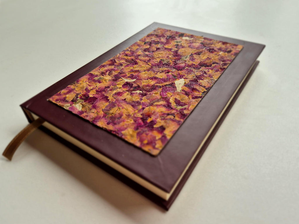 Velvet Whisper Pocket-Size A6 Journal Red | Fragrant Rose Petals