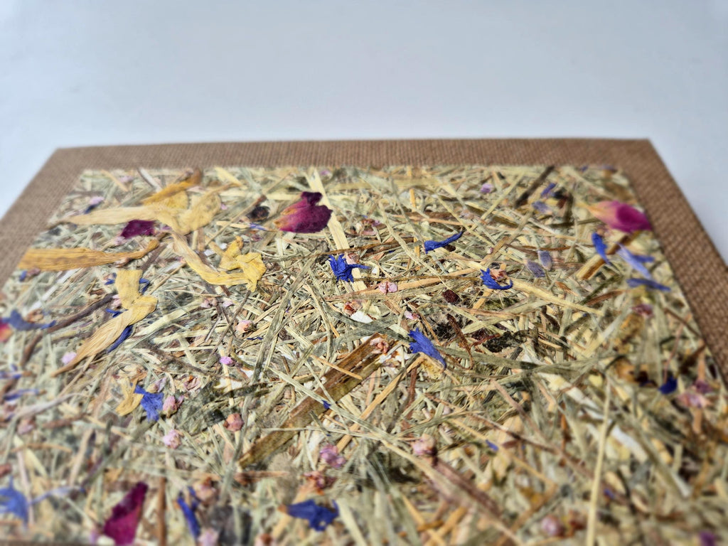 Sweet Nostalgia Pocket-Size A6 Journal Brown | Alpine Hay and Flower Petals