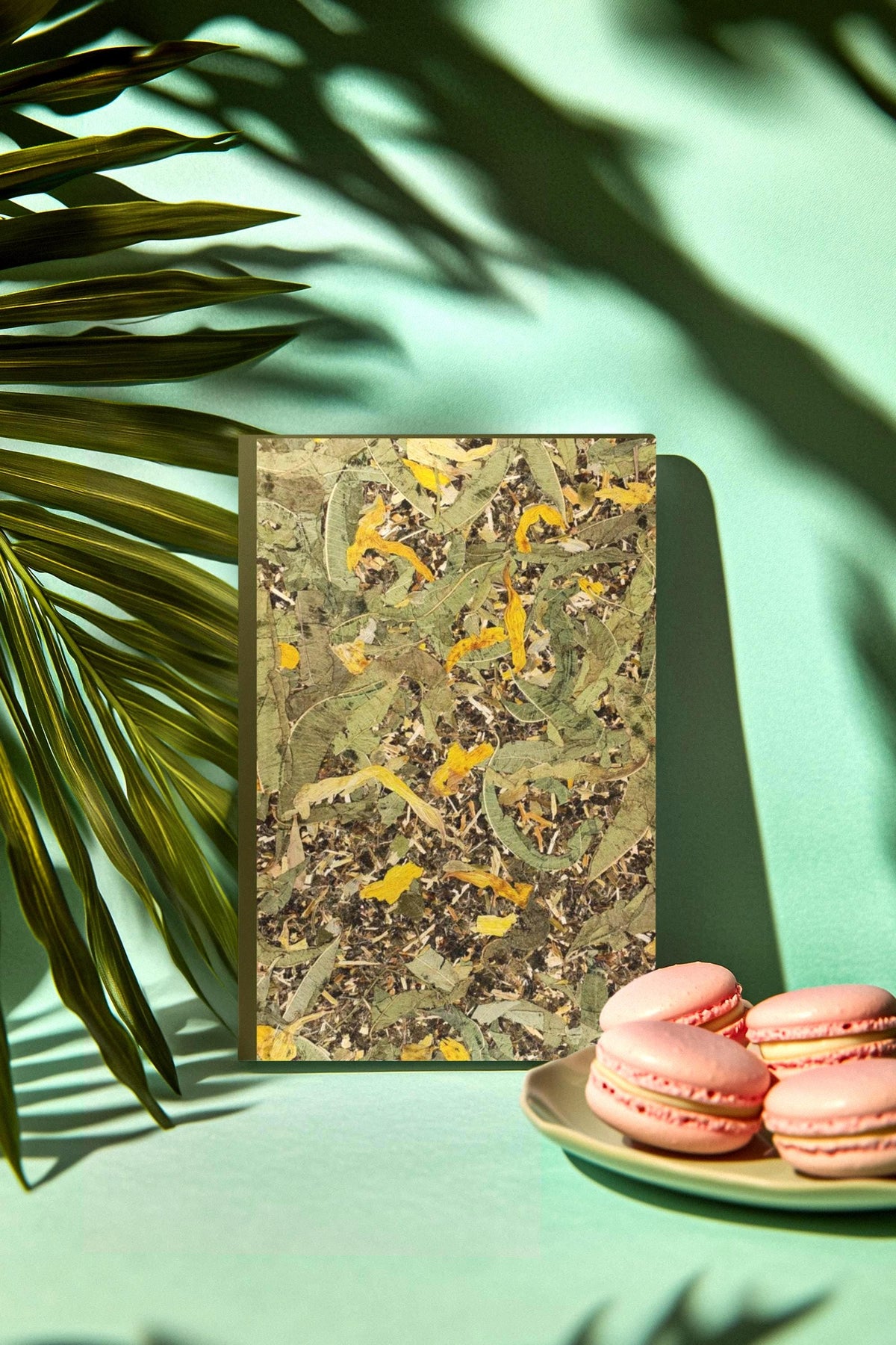 Bamboo Herbal Tea Aroma Cover Handmade Journal | Standard A5 Workbook with Replaceable Paper Pad