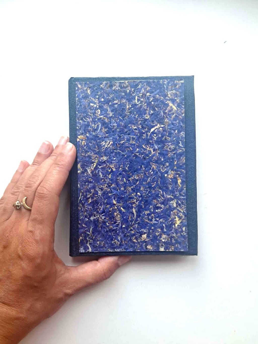 Blue Aroma Cover Cornflower Blue Handmade Journal | Pocket A6 Intimate Diary