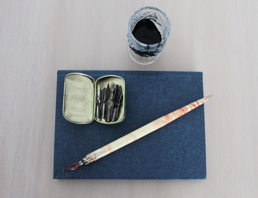 Blue Aroma Cover Cornflower Blue Handmade Journal | Pocket A6 Intimate Diary