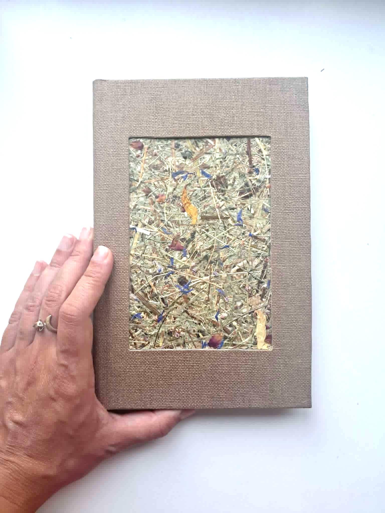 Beige Portrait Aroma Cover Alpine Meadow Handmade Journal, Standard A5 Workbook