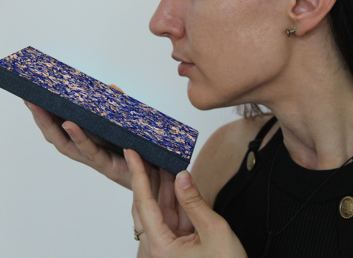 PRE-ORDER Aroma Cover Cornflower Blue Handmade Journal | Pressed Flower Diary for Nature Lovers, Coming SOON