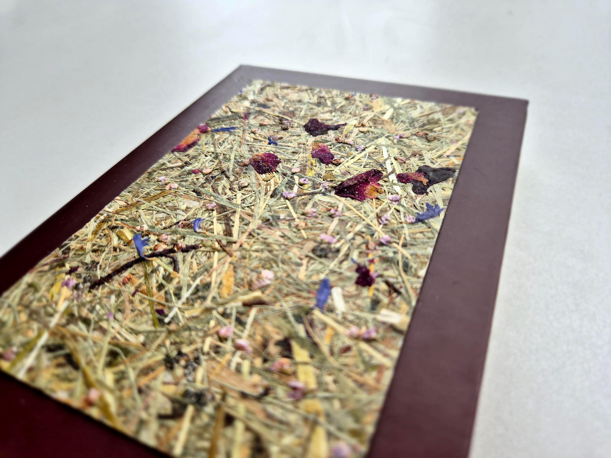 Sweet Nostalgia Pocket-Size A6 Journal Red | Alpine Hay and Flower Petals