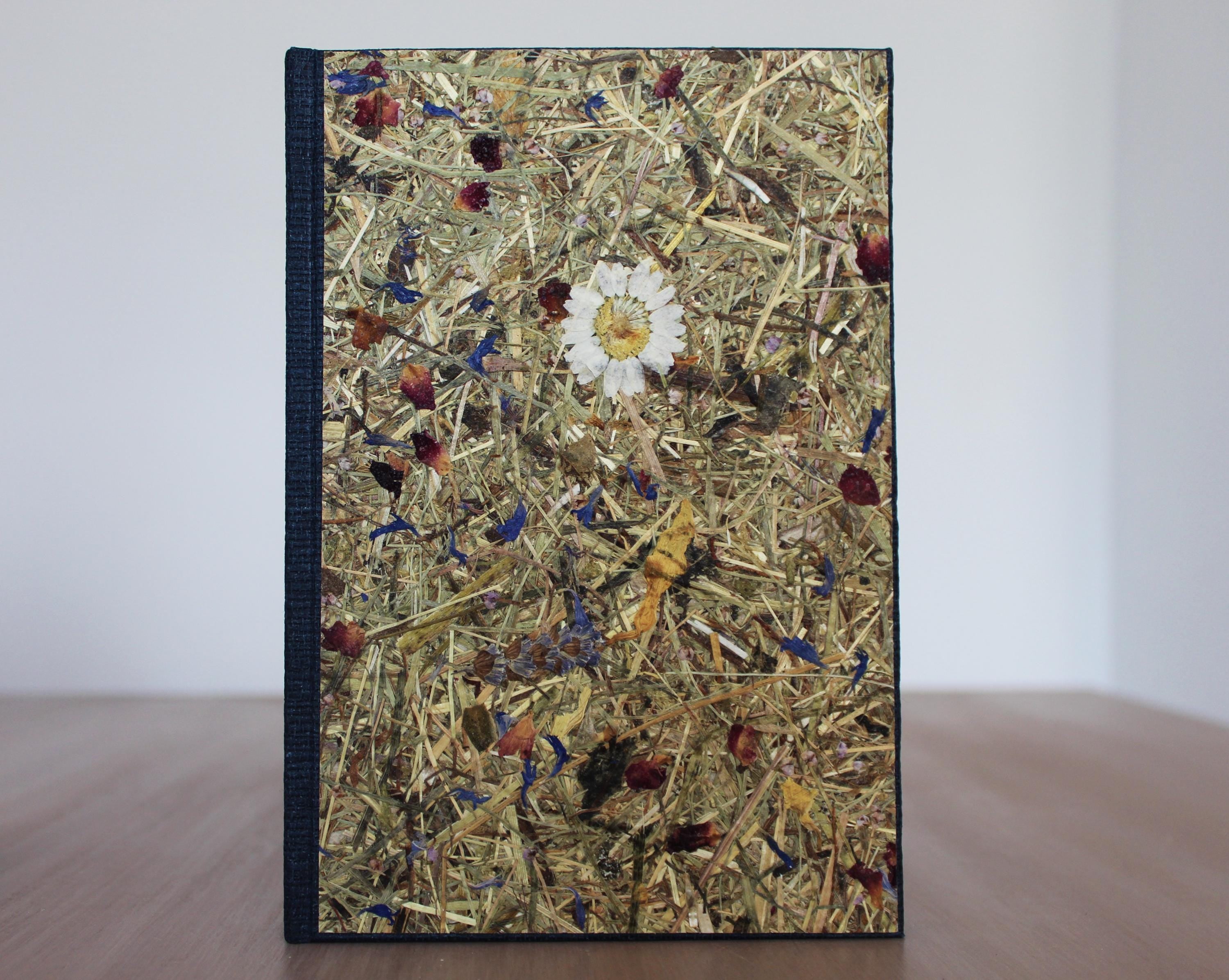 Beige Aroma Cover Alpine Meadow Handmade Journal | Standard A5 Workbook with Replaceable Paper Pad