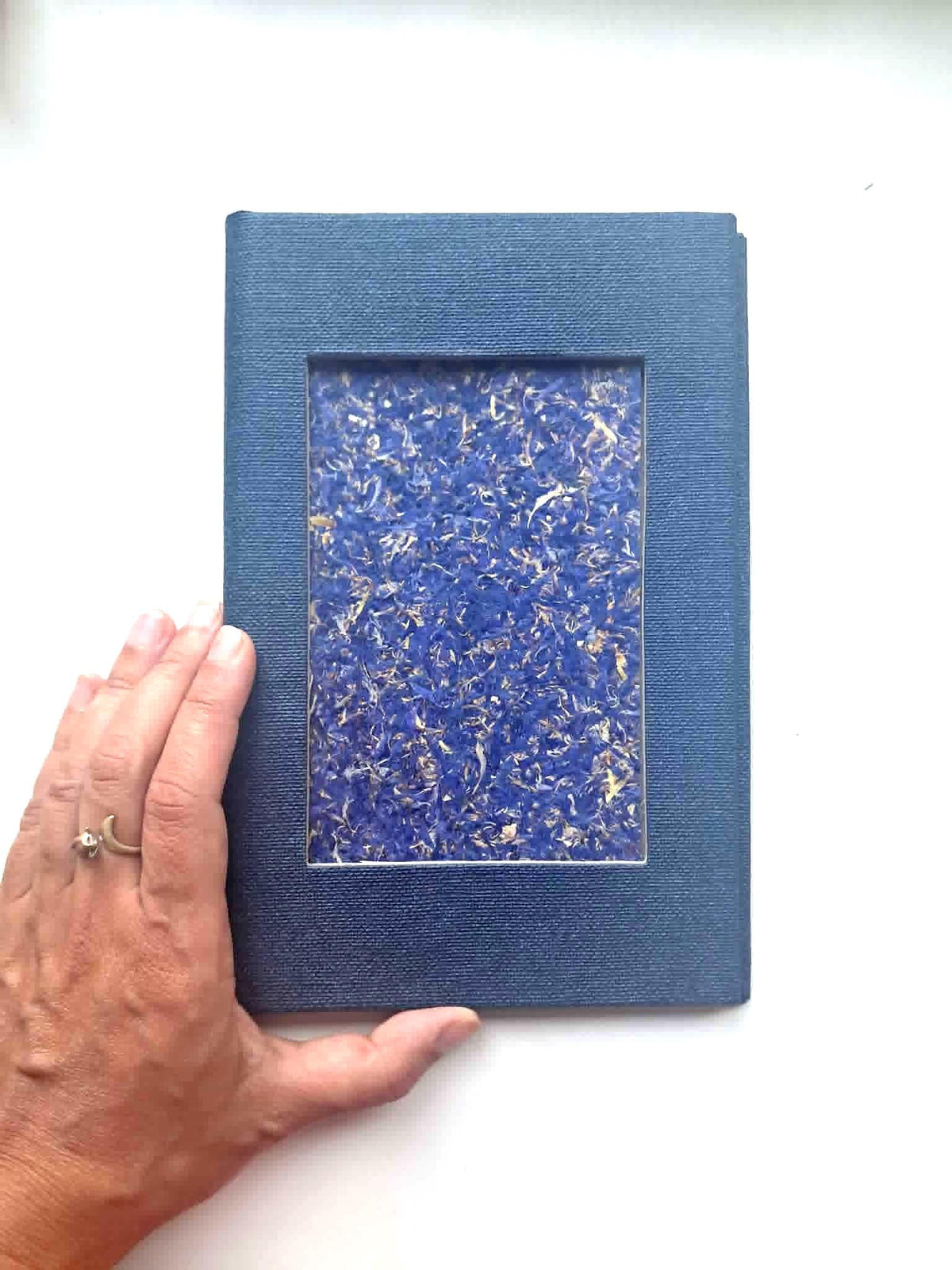 Blue Portrait Aroma Cover Cornflower Blue Handmade Journal | Standard A5 Workbook