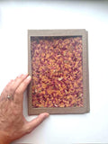 Beige Aroma Cover Rose Petals Handmade Journal | Standard A5 Workbook with Replaceabe Paper Pad