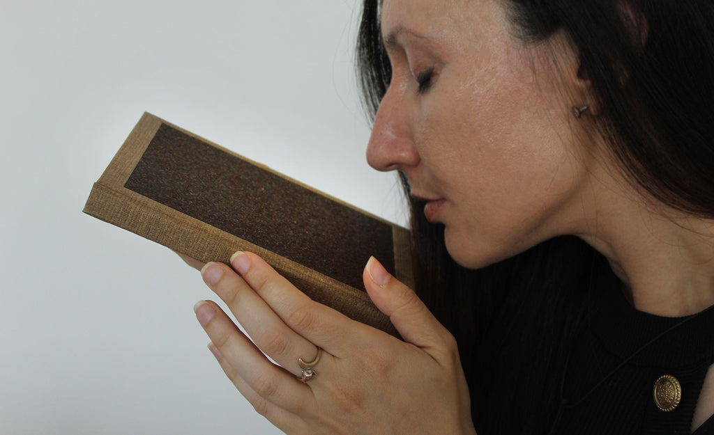 Beige Aroma Cover Coffee Leather Handmade Journal | Pocket A6 Intimate Diary