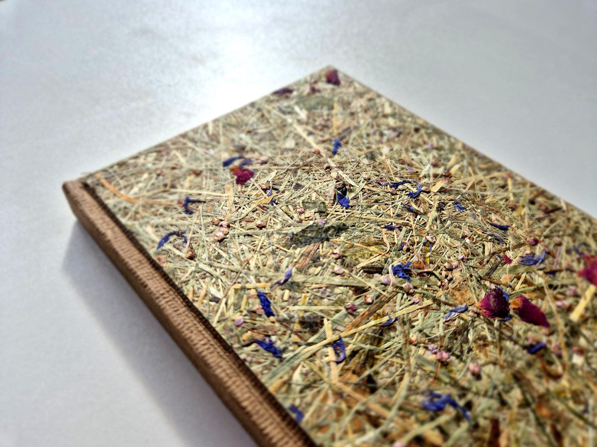 Sweet Nostalgia Mid-Size B6 Journal Brown | Alpine Hay and Flower Petals