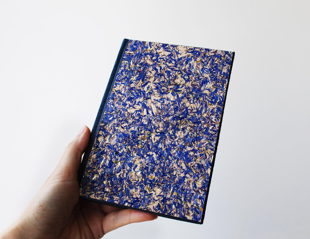 PRE-ORDER Aroma Cover Cornflower Blue Handmade Journal | Pressed Flower Diary for Nature Lovers, Coming SOON