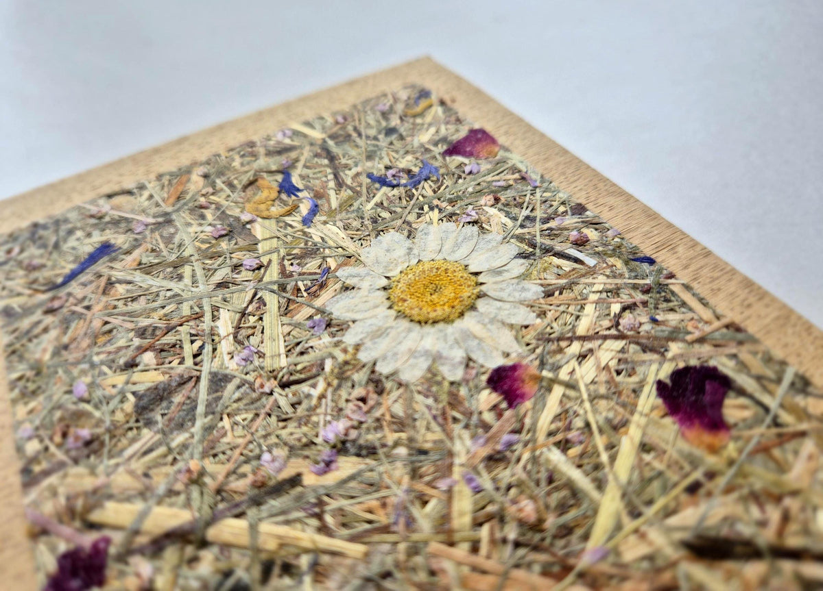 Sweet Nostalgia Pocket-Size A6 Journal Bamboo | Alpine Hay and Flower Petals