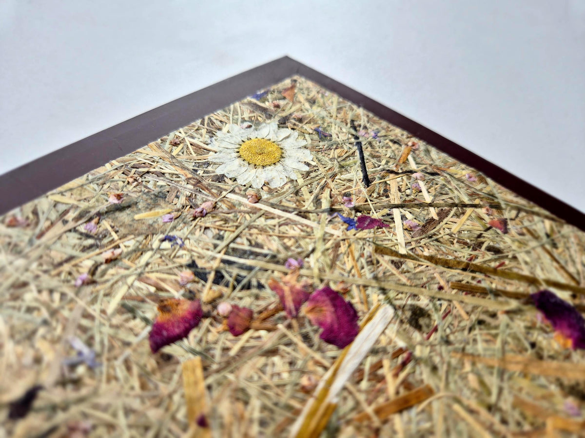 Sweet Nostalgia Standard-Size A5 Replaceable Pad Journal Red | Alpine Hay and Flower Petals