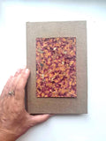 Beige Portrait Aroma Cover Rose Petals Handmade Journal, Standard A5 Workbook