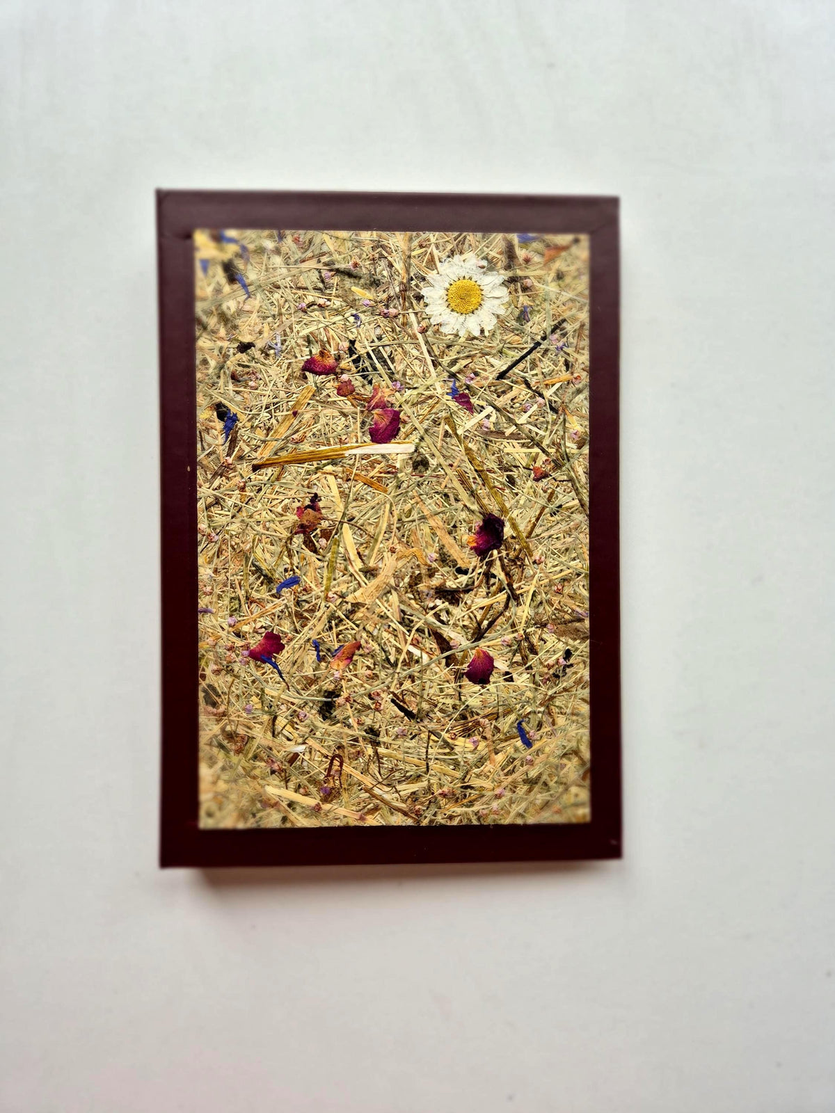 Sweet Nostalgia Standard-Size A5 Replaceable Pad Journal Red | Alpine Hay and Flower Petals
