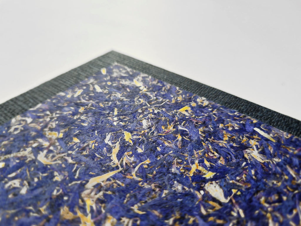 Azure Serenity Pocket-Size A6 Journal Blue | Cornflower Blue Sunflower Petals