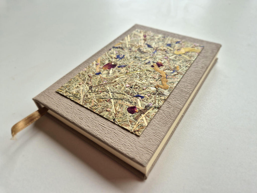 Sweet Nostalgia Pocket-Size A6 Journal Beige | Alpine Hay and Flower Petals