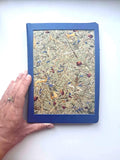 Blue Aroma Cover Alpine Meadow Handmade Journal | Standard A5 Workbook with Replaceable Paper Pad