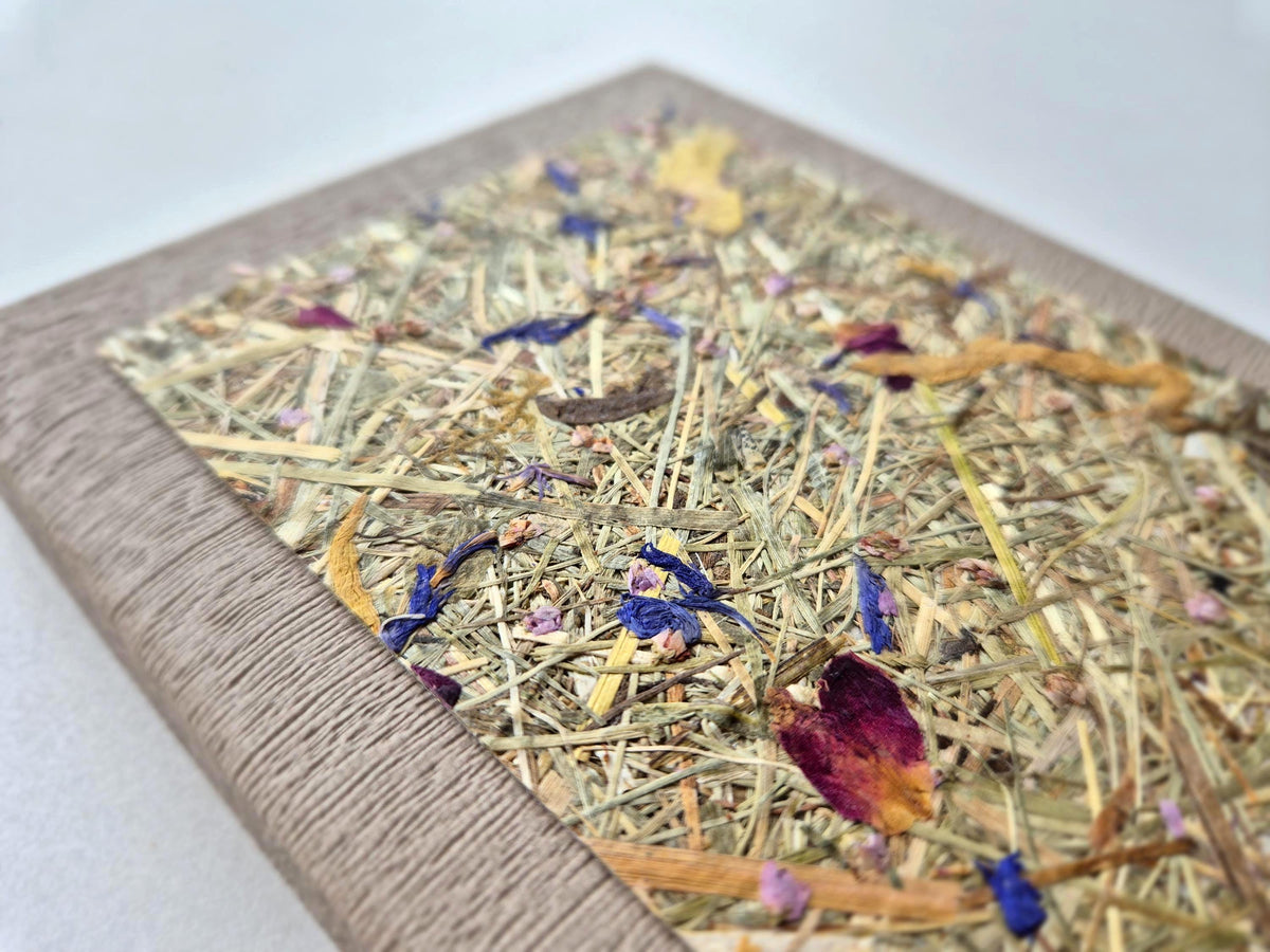 Sweet Nostalgia Pocket-Size A6 Journal Beige | Alpine Hay and Flower Petals