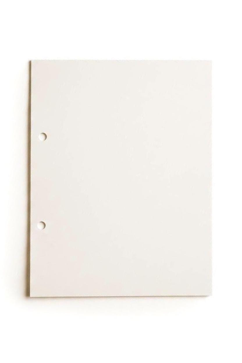 100-page Refill Insert A5 | Pre-punched 2-hole Soft Ivory Paper Block