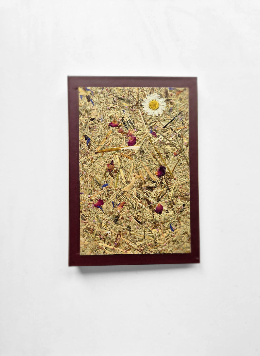 Sweet Nostalgia Standard-Size A5 Replaceable Pad Journal Red | Alpine Hay and Flower Petals
