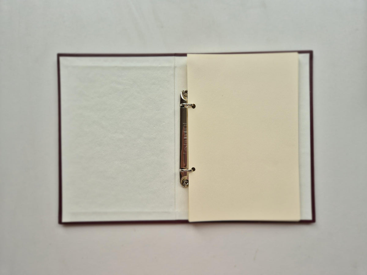 Sweet Nostalgia Standard-Size A5 Replaceable Pad Journal Red | Alpine Hay and Flower Petals