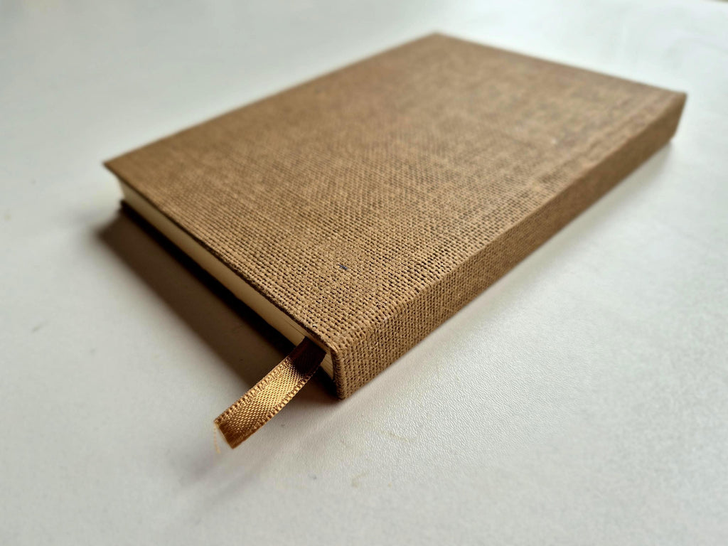 Azure Serenity Pocket-Size A6 Journal Brown | Cornflower Blue Sunflower Petals