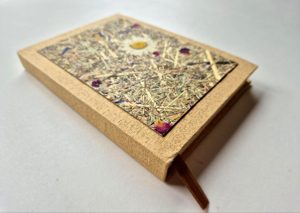 Sweet Nostalgia Pocket-Size A6 Journal Bamboo | Alpine Hay and Flower Petals