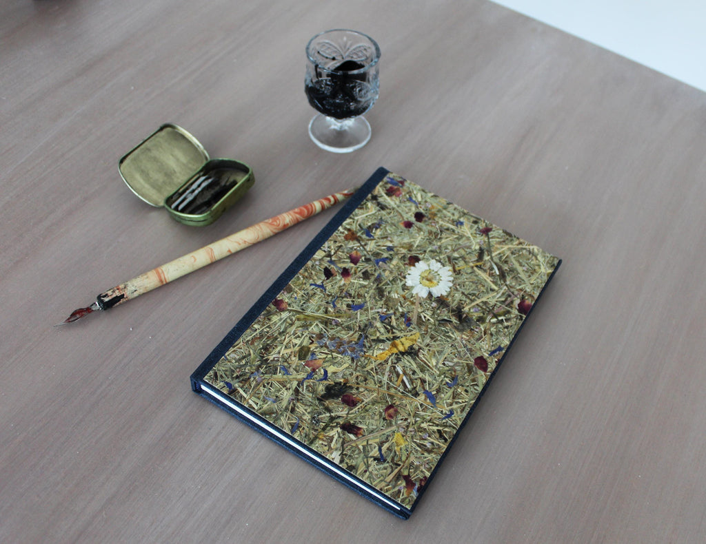 Sweet Nostalgia Mid-Size B6 Journal Blue | Alpine Hay and Flower Petals