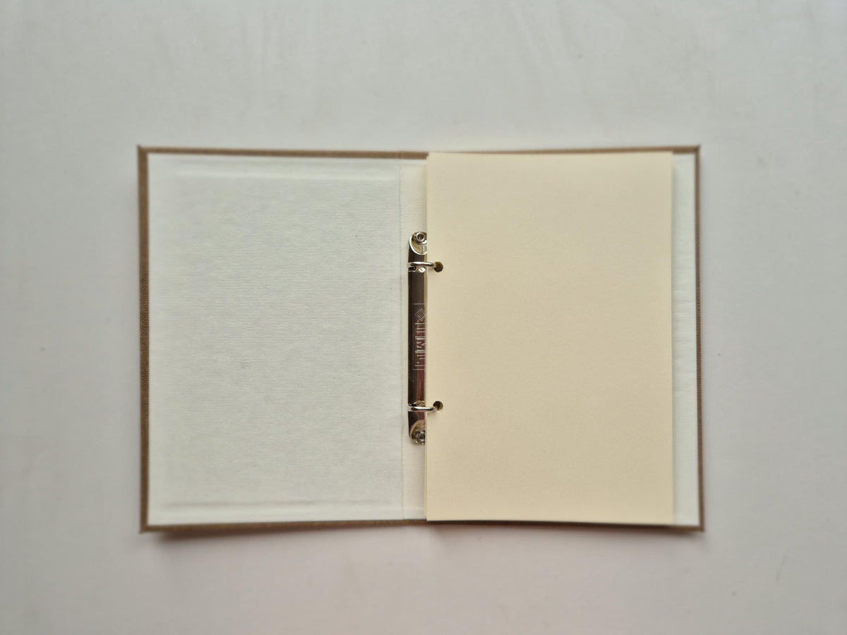 Sweet Nostalgia Standard-Size A5 Replaceable Pad Journal Brown | Alpine Hay and Flower Petals