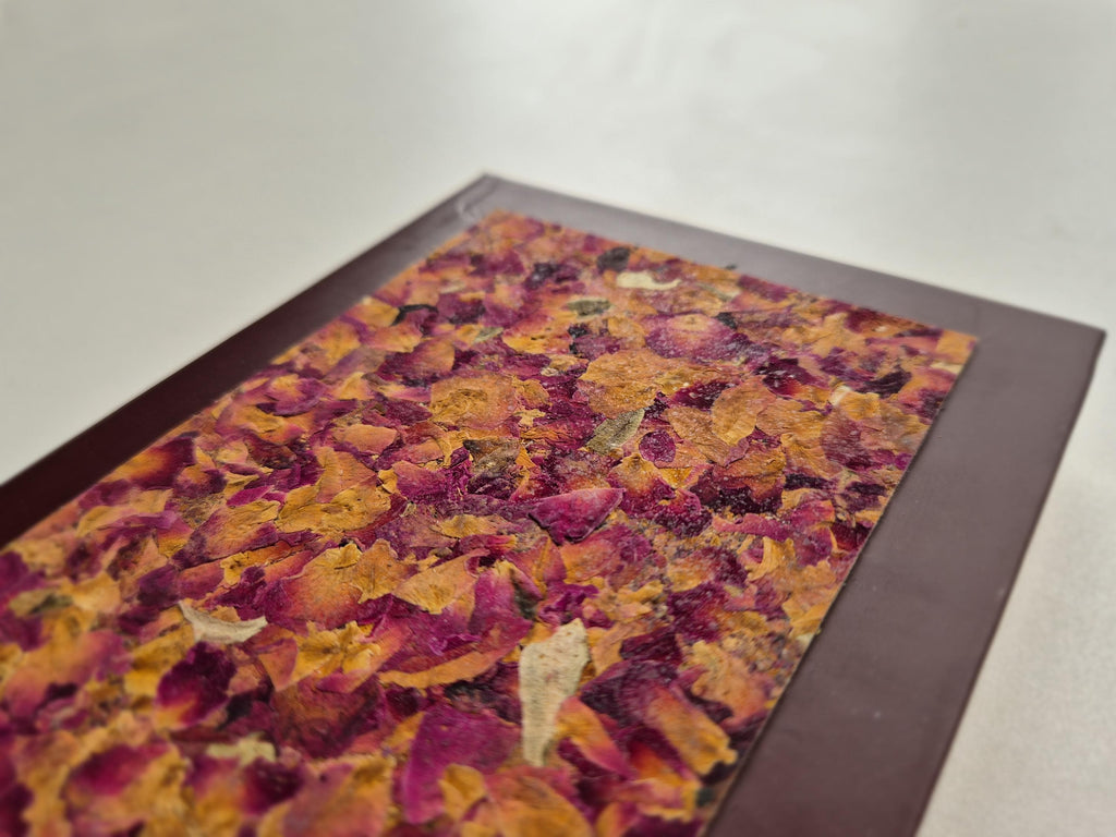 Velvet Whisper Pocket-Size A6 Journal Red | Fragrant Rose Petals