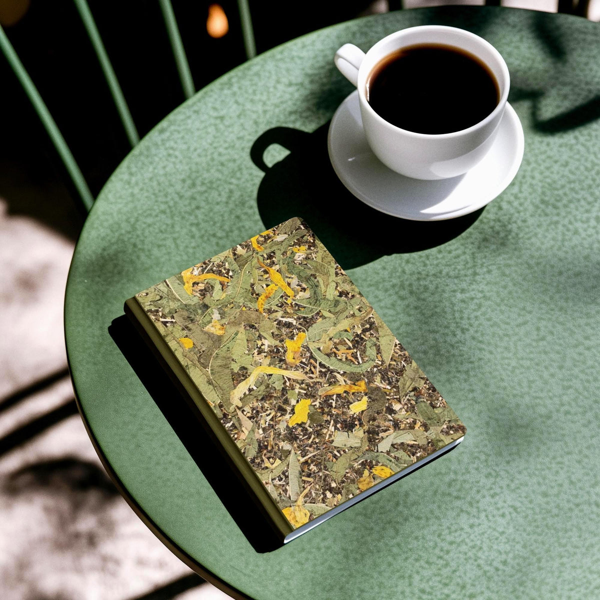 Bamboo Herbal Tea Aroma Cover Handmade Journal | Pocket A6 Intimate Diary