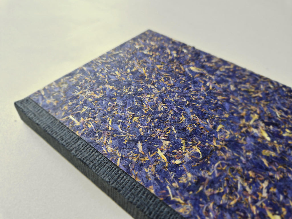 Azure Serenity Mid-Size B6 Journal Blue | Cornflower Blue Sunflower Petals