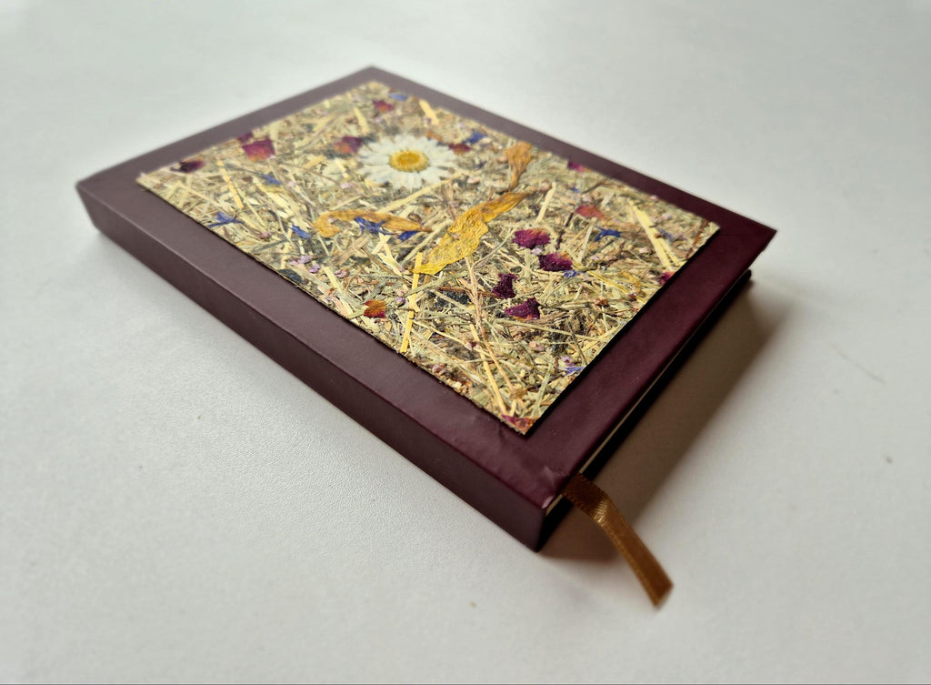 Sweet Nostalgia Pocket-Size A6 Journal Red | Alpine Hay and Flower Petals
