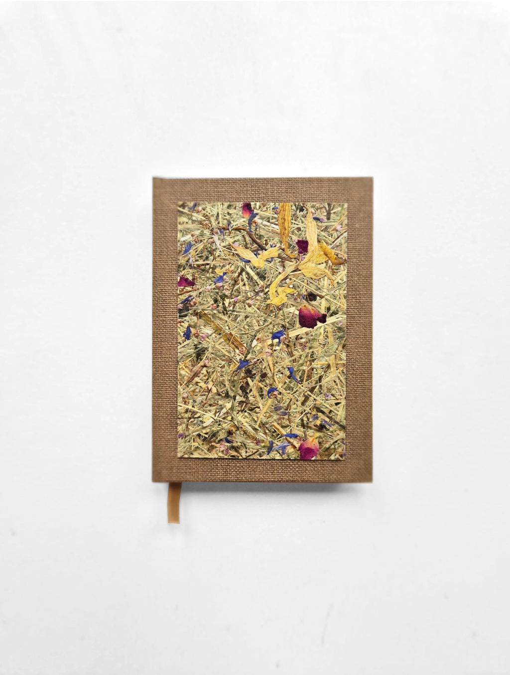 Sweet Nostalgia Pocket-Size A6 Journal Brown | Alpine Hay and Flower Petals