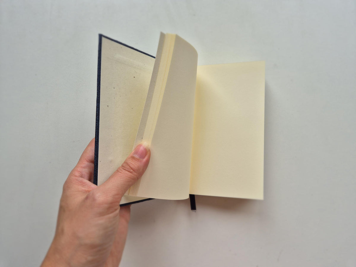 Sweet Nostalgia Pocket-Size A6 Journal Blue | Alpine Hay and Flower Petals